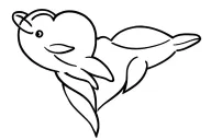 dolphin heart shape tattoo design idea