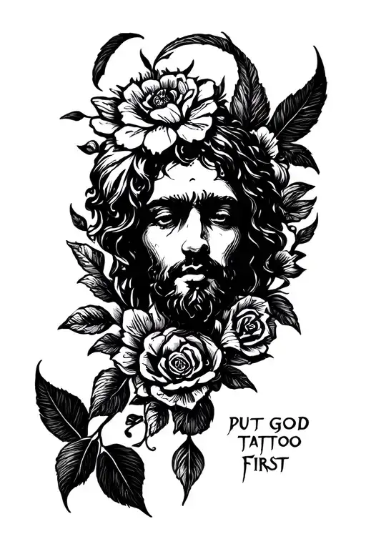 Put god first tattoo tattoo design idea
