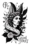 Put god first tattoo tattoo design idea