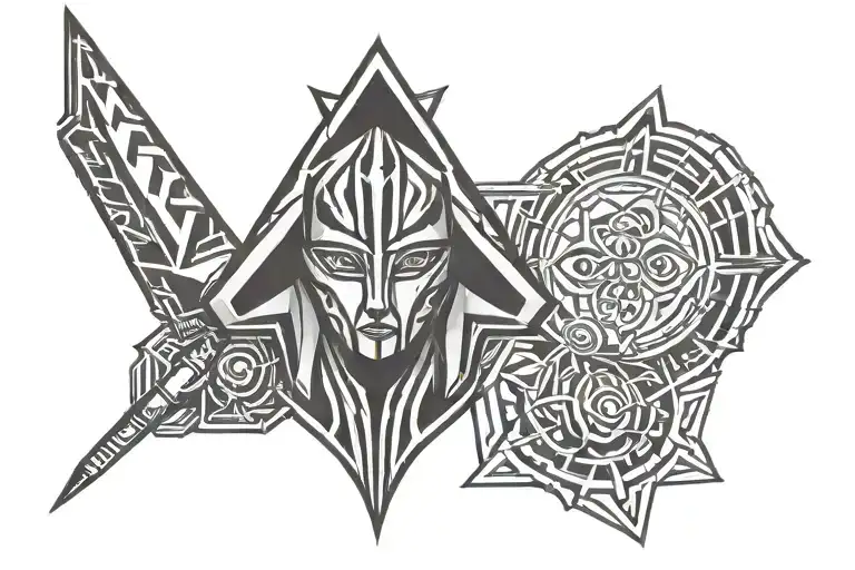 Ahsoka symbol tattoo design idea