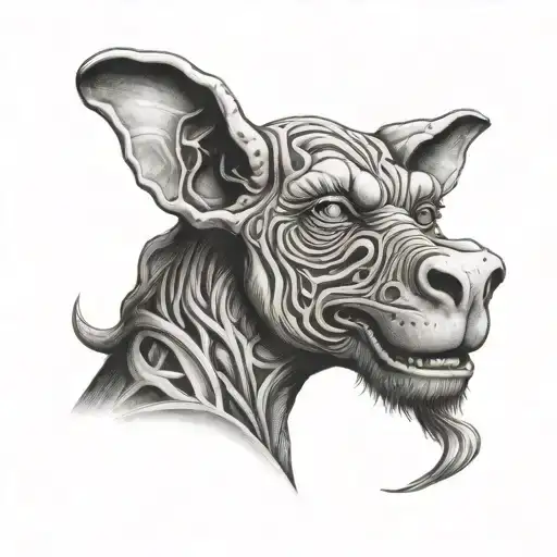 Alf mit Joint tattoo design idea