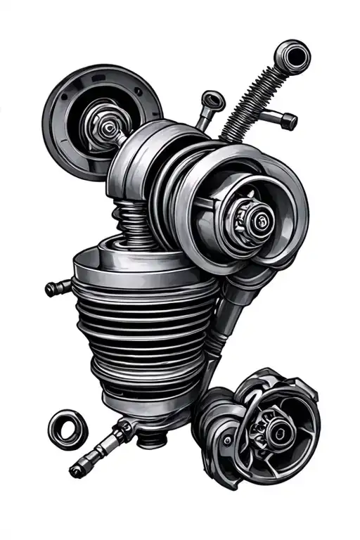 car parts tattoo design idea