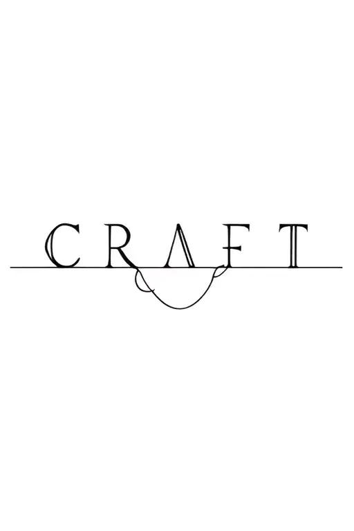 the word CRAFT  tattoo design idea