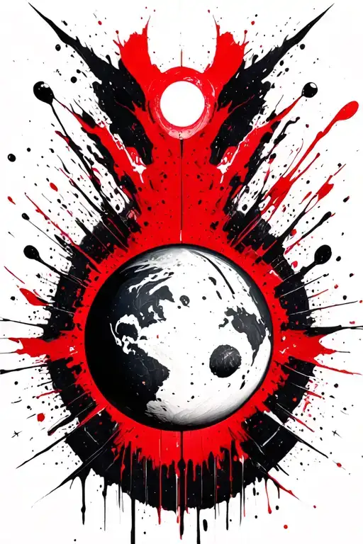 Uranus planet tattoo design idea