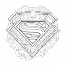 Superman logo tattoo design idea