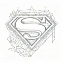 Superman logo tattoo design idea