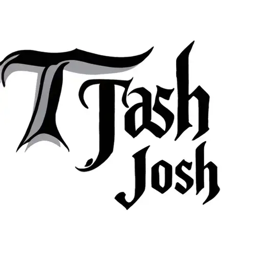 "Tash Josh" Two Word Ambigram Generator tattoo design idea
