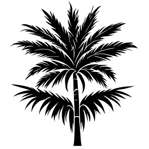 palm tree tattoo design idea