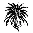 palm tree tattoo design idea