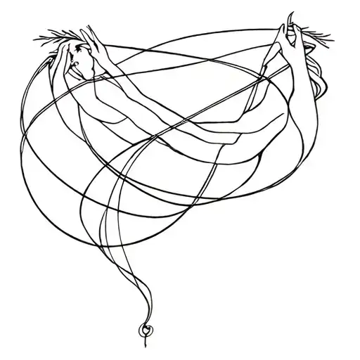 the fates spinning the thread tattoo design idea