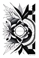 seed semi open tattoo design idea