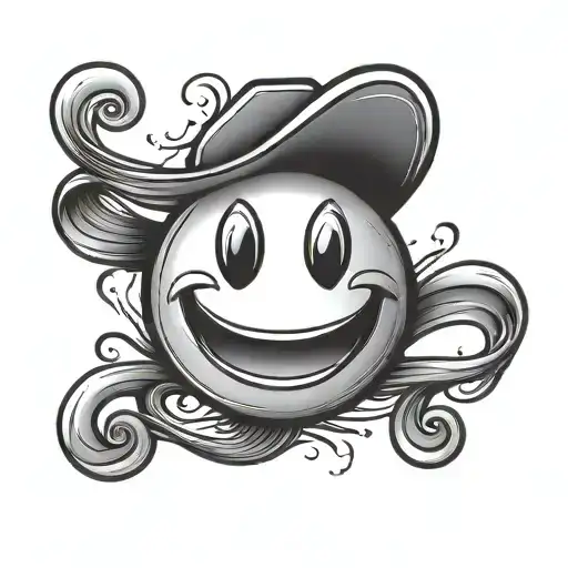 smiley face tattoo design idea