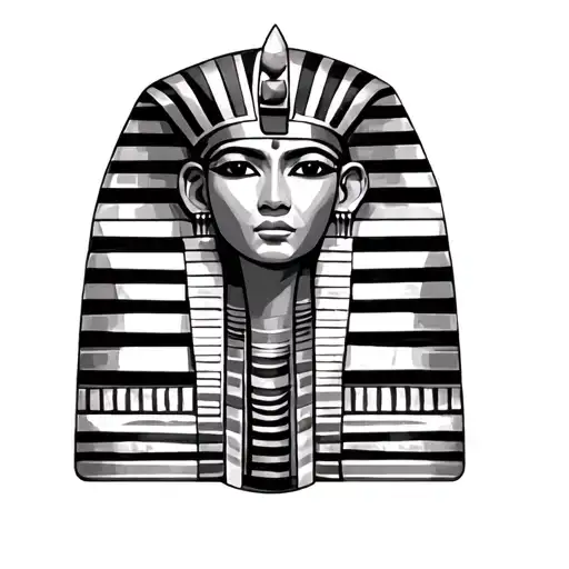 Egyptian symbol with letters "MY" written tattoo design idea