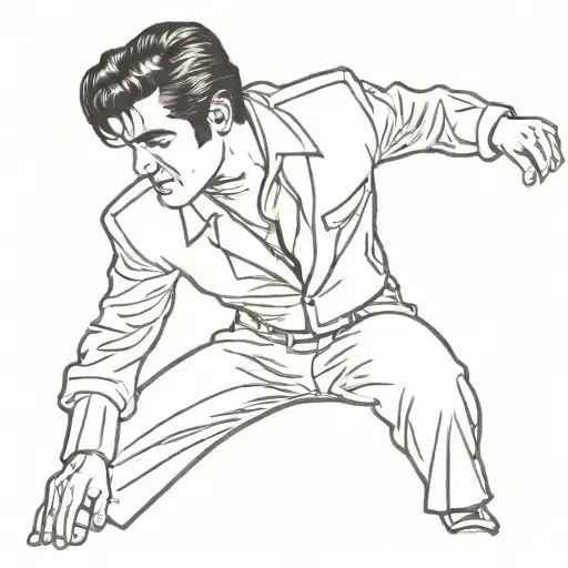 elvis presley dancing tattoo design idea