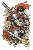 berserk anime inspired tattoo tattoo design idea