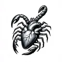 Heart Scorpion tattoo design idea