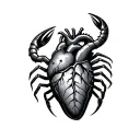 Heart Scorpion tattoo design idea