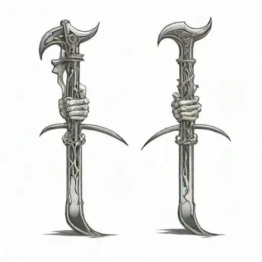 reaper holding a scythe tattoo design idea