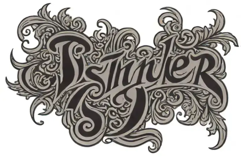 sinner lettering tattoo tattoo design idea
