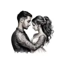 Father Daughter tattoo design idea