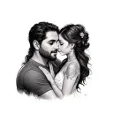 Father Daughter tattoo design idea