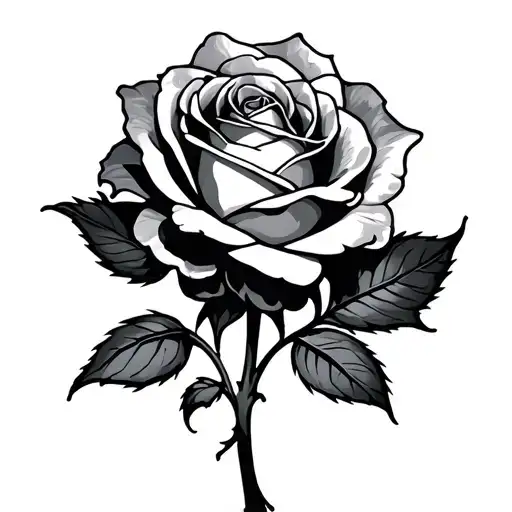 Gothic Rose tattoo design idea
