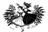 missing step daughter dancing tattoo design idea