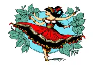 missing step daughter dancing tattoo design idea