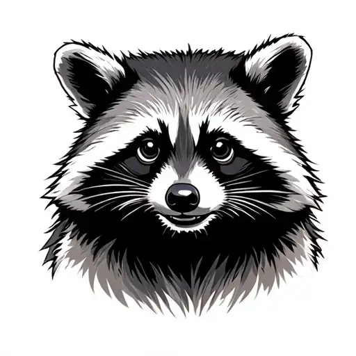 tactical raccoon tattoo design idea