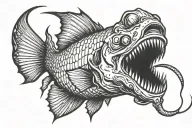 angler fish tattoo design idea