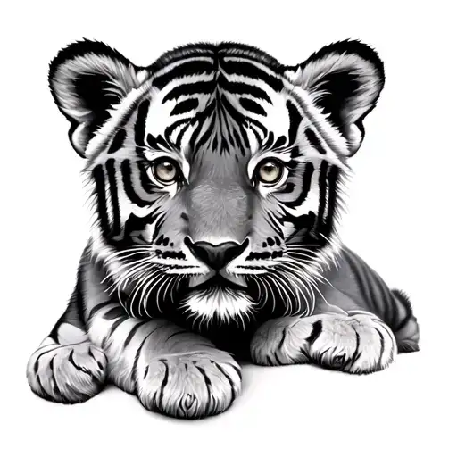 3 Tiger Cubs tattoo design idea