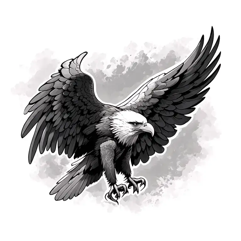 eagle wings tattoo design idea