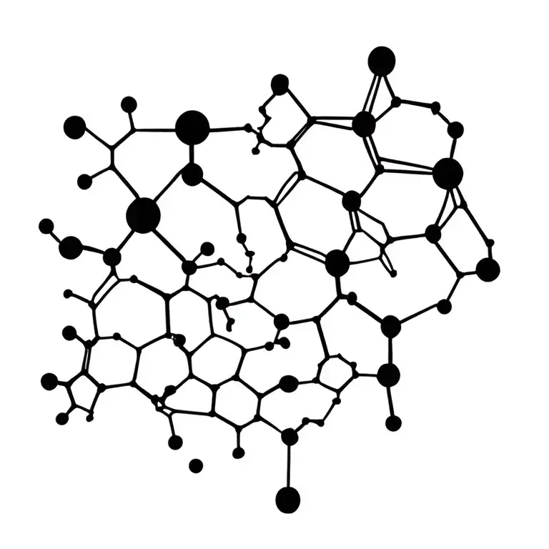 testosterone molecules tattoo design idea