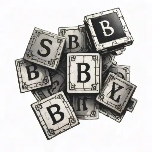 Scrabble tiles tattoo design idea