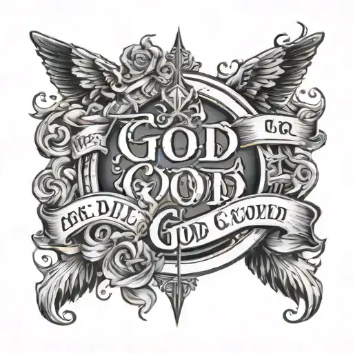 GOD IS GOOD ALL THE TIME tattoo design idea