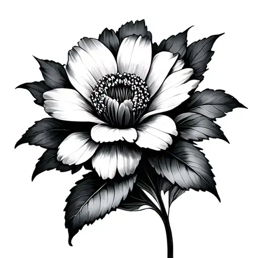 cosmo flower tattoo design idea