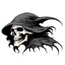 Grim Reaper Head tattoo design idea