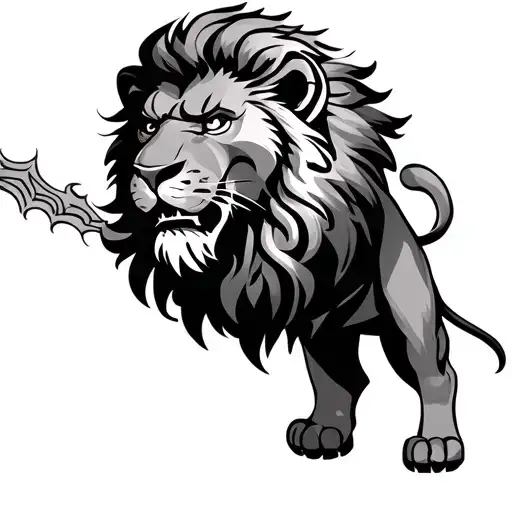 hercules lion tattoo design idea
