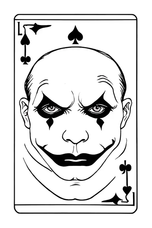 Joker Card Tarot 9 Senior tattoo design idea