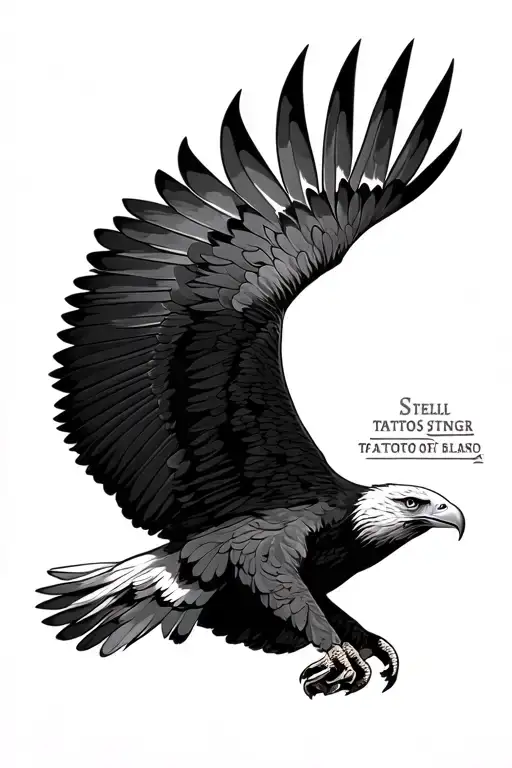 eagle soaring tattoo design idea