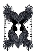 soulmate love eternal matching for couple morse code tattoo design idea