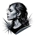 synthwave mood tattoo design idea