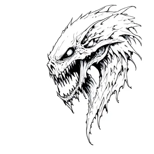 Disgusting dark monsters inspired by Harley poe  tattoo design idea