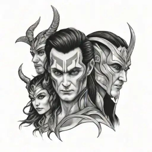 Loki's children tattoo design idea