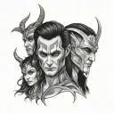 Loki's children tattoo design idea