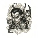 Loki's children tattoo design idea