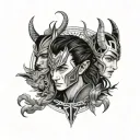 Loki's children tattoo design idea