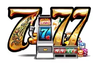 casino slot machine showing 777 tattoo design idea