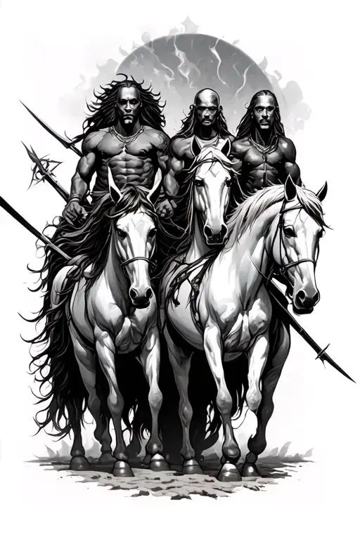 four horsemen of the apocalypse tattoo design idea