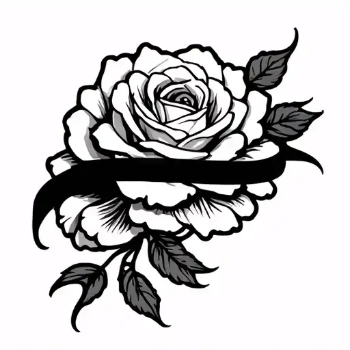 I want a tattoo with two solid black bands around the front of my upper arm (biceps). The lower band should have small o tattoo design idea